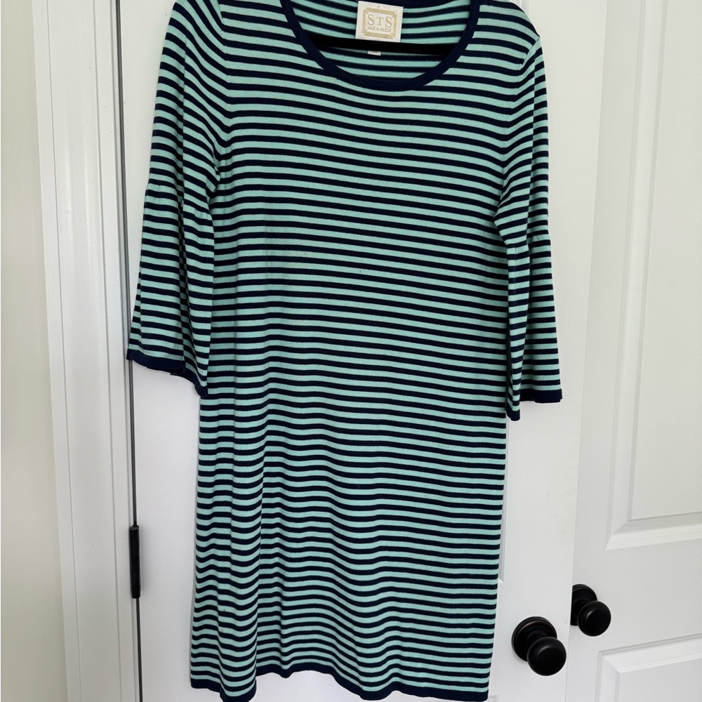Sail to Sable Navy and Aqua Dress L